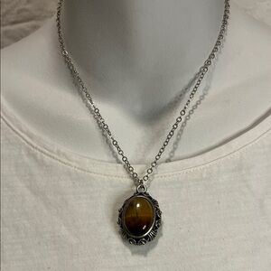 Tigers Eye Pendant Necklace